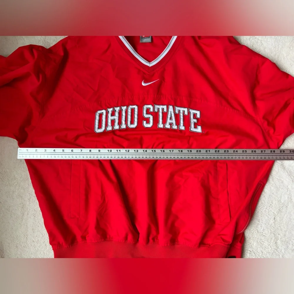 Vintage Nike Red Team Ohio State Pullover Jacket Men Size XL